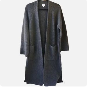 Aritzia Wilfred Gray Wool Knit Cardigan Sweater